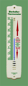 Beer cellar thermometer